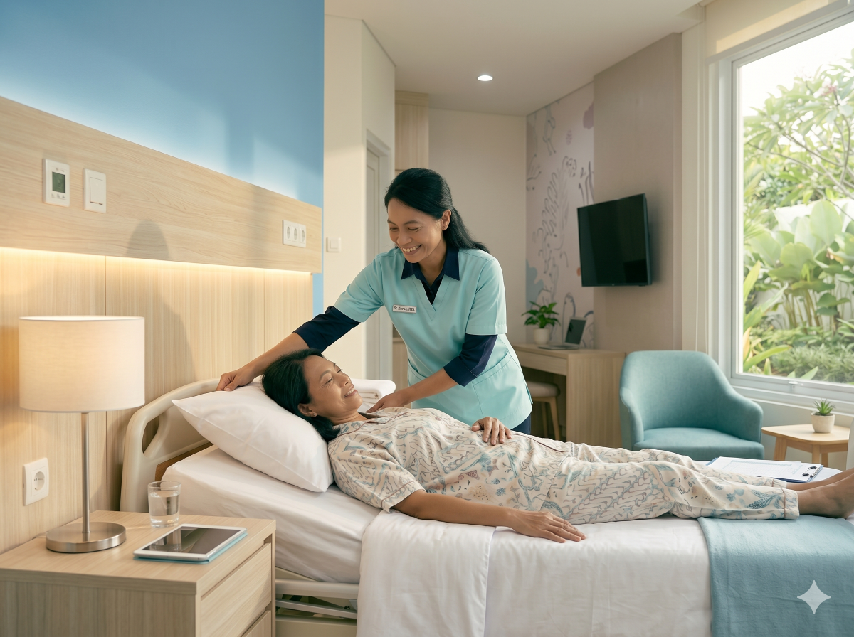 Kamar rawat inap RS Helsa yang terang dan nyaman